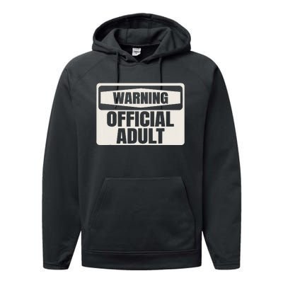 18th Birthday Gifts For Or Officially An Adult Performance Fleece Hoodie