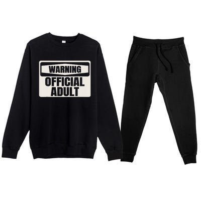 18th Birthday Gifts For Or Officially An Adult Premium Crewneck Sweatsuit Set