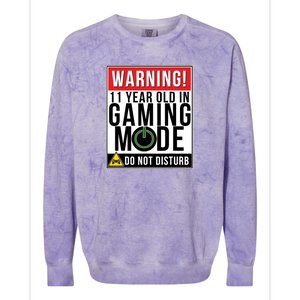 11th Birthday Gift For Boys Girls 11 Year Old Gamers Colorblast Crewneck Sweatshirt