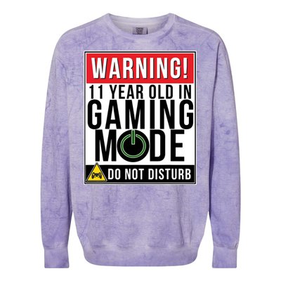 11th Birthday Gift For Boys Girls 11 Year Old Gamers Colorblast Crewneck Sweatshirt