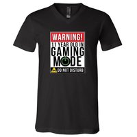 11th Birthday Gift For Boys Girls 11 Year Old Gamers V-Neck T-Shirt