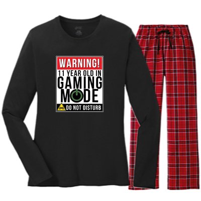 11th Birthday Gift For Boys Girls 11 Year Old Gamers Women's Long Sleeve Flannel Pajama Set 