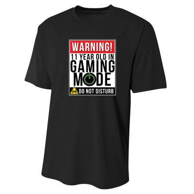 11th Birthday Gift For Boys Girls 11 Year Old Gamers Performance Sprint T-Shirt