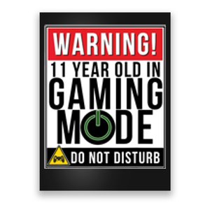 11th Birthday Gift For Boys Girls 11 Year Old Gamers Poster