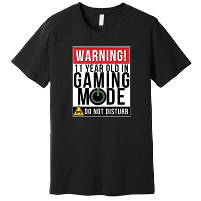 11th Birthday Gift For Boys Girls 11 Year Old Gamers Premium T-Shirt