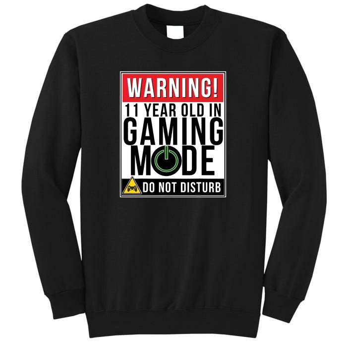 11th Birthday Gift For Boys Girls 11 Year Old Gamers Tall Sweatshirt