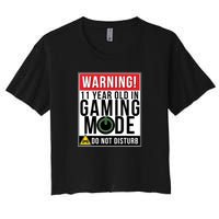 11th Birthday Gift For Boys Girls 11 Year Old Gamers Women's Crop Top Tee