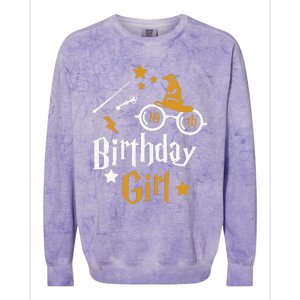 10th Birthday Girl Wizard Magic Bday To Celebrate Wizards Colorblast Crewneck Sweatshirt