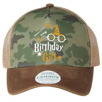 10th Birthday Girl Wizard Magic Bday To Celebrate Wizards Legacy Tie Dye Trucker Hat