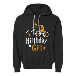 10th Birthday Girl Wizard Magic Bday To Celebrate Wizards Garment-Dyed Fleece Hoodie