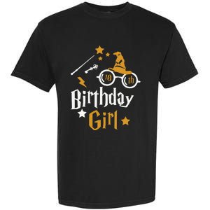 10th Birthday Girl Wizard Magic Bday To Celebrate Wizards Garment-Dyed Heavyweight T-Shirt