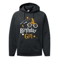 10th Birthday Girl Wizard Magic Bday To Celebrate Wizards Performance Fleece Hoodie