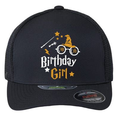 10th Birthday Girl Wizard Magic Bday To Celebrate Wizards Flexfit Unipanel Trucker Cap