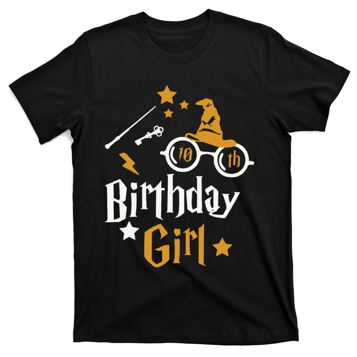 10th Birthday Girl Wizard Magic Bday To Celebrate Wizards T-Shirt