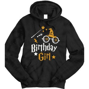 10th Birthday Girl Wizard Magic Bday To Celebrate Wizards Tie Dye Hoodie