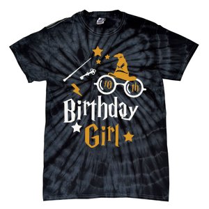 10th Birthday Girl Wizard Magic Bday To Celebrate Wizards Tie-Dye T-Shirt