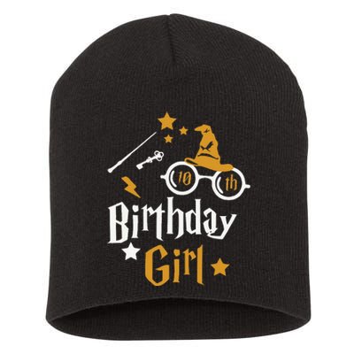 10th Birthday Girl Wizard Magic Bday To Celebrate Wizards Short Acrylic Beanie