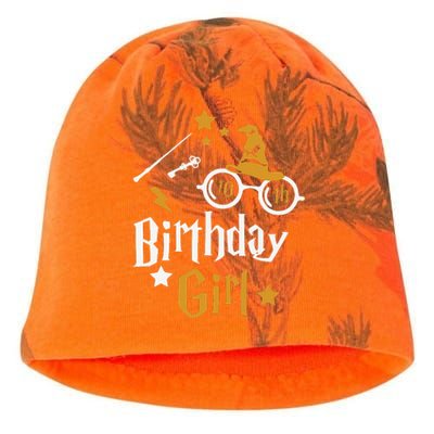 10th Birthday Girl Wizard Magic Bday To Celebrate Wizards Kati - Camo Knit Beanie