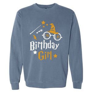 10th Birthday Girl Wizard Magic Bday To Celebrate Wizards Garment-Dyed Sweatshirt