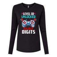 10th Birthday Gift For Boys Double Digits 10 Year Old Gifts Gamer Gift Womens Cotton Relaxed Long Sleeve T-Shirt