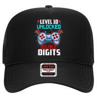 10th Birthday Gift For Boys Double Digits 10 Year Old Gifts Gamer Gift High Crown Mesh Back Trucker Hat