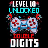 10th Birthday Gift For Boys Double Digits 10 Year Old Gifts Gamer Gift Long Sleeve Shirt