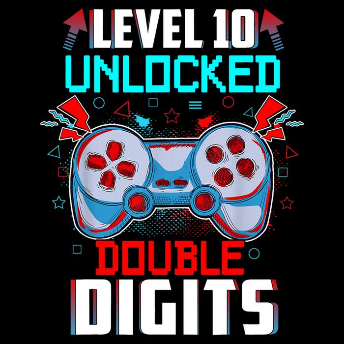 10th Birthday Gift For Boys Double Digits 10 Year Old Gifts Gamer Gift Long Sleeve Shirt