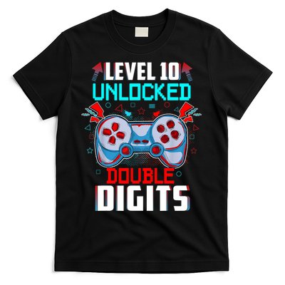 10th Birthday Gift For Boys Double Digits 10 Year Old Gifts Gamer Gift T-Shirt