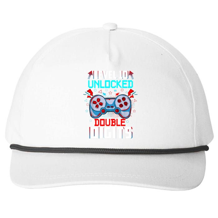 10th Birthday Gift For Boys Double Digits 10 Year Old Gifts Gamer Gift Snapback Five-Panel Rope Hat