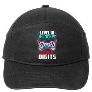 10th Birthday Gift For Boys Double Digits 10 Year Old Gifts Gamer Gift 7-Panel Snapback Hat