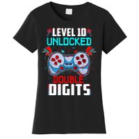 10th Birthday Gift For Boys Double Digits 10 Year Old Gifts Gamer Gift Women's T-Shirt