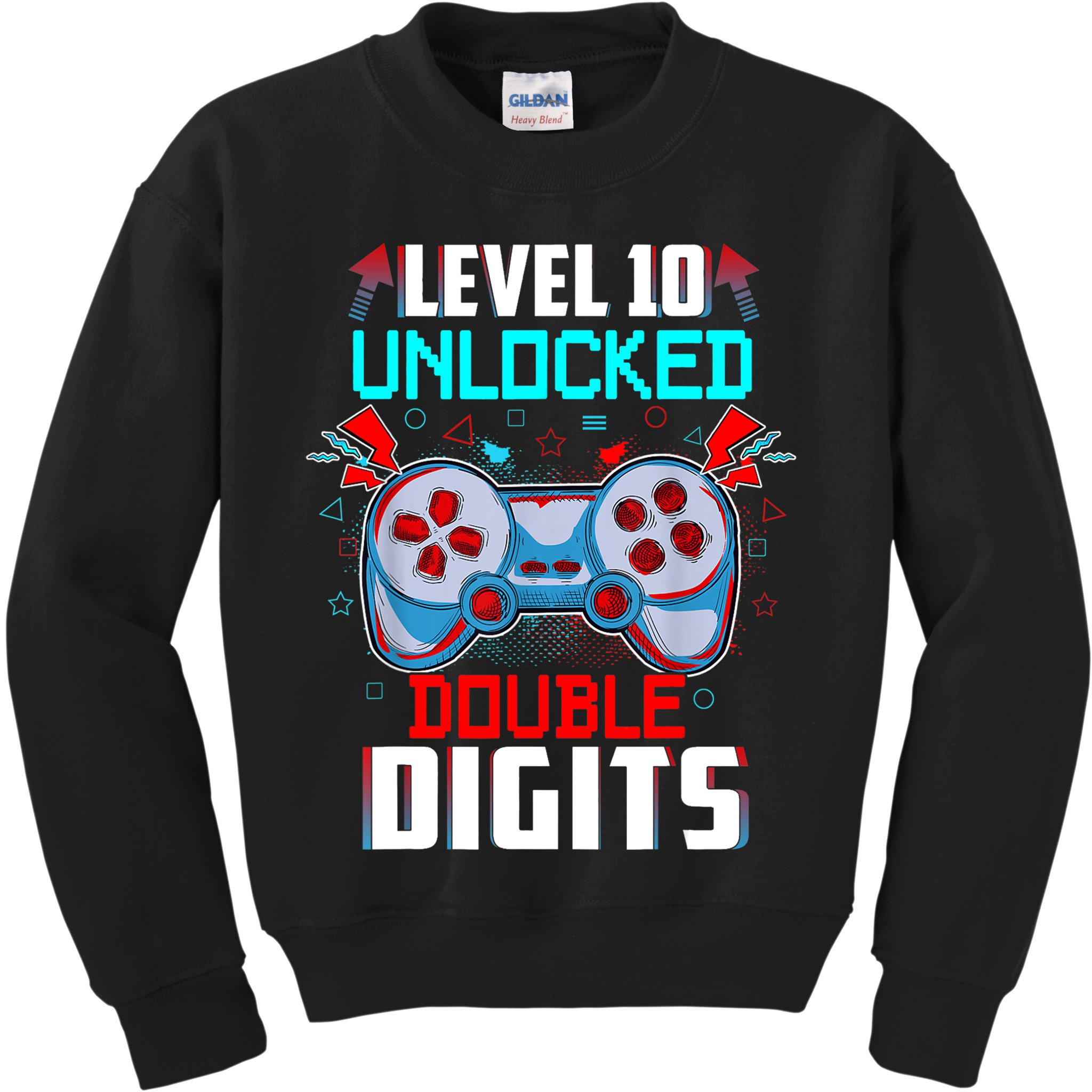 10th Birthday Gift For Boys Double Digits 10 Year Old Gifts Gamer Gift Kids Sweatshirt