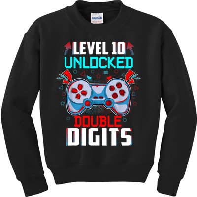 10th Birthday Gift For Boys Double Digits 10 Year Old Gifts Gamer Gift Kids Sweatshirt