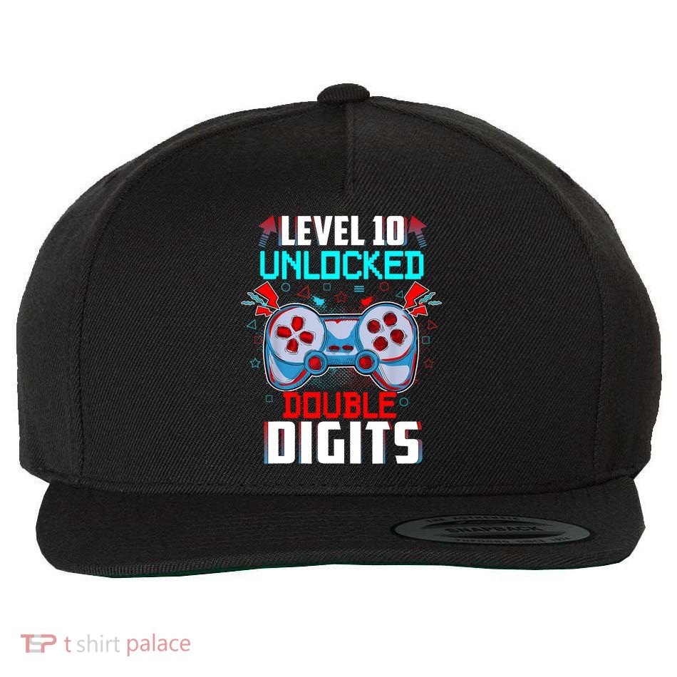 10th Birthday Gift For Boys Double Digits 10 Year Old Gifts Gamer Gift Wool Snapback Cap