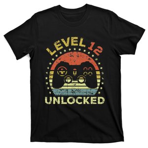 12th Birthday Gaming Level 12 Unlocked T-Shirt