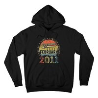 12th Birthday Gift Awesome Since February 2011 12 Year Old Cute Hoodie