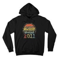 12th Birthday Gift Awesome Since February 2011 12 Year Old Cute Tall Hoodie