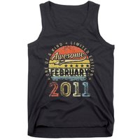 12th Birthday Gift Awesome Since February 2011 12 Year Old Cute Tank Top