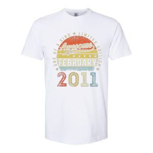 12th Birthday Gift Awesome Since February 2011 12 Year Old Cute Softstyle CVC T-Shirt