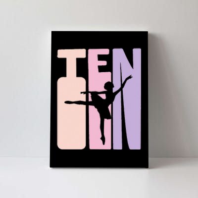 10th Birthday Gift Ballet Dancer 10 Years Old Ballerina Canvas