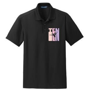 10th Birthday Gift Ballet Dancer 10 Years Old Ballerina Dry Zone Grid Polo