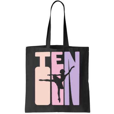 10th Birthday Gift Ballet Dancer 10 Years Old Ballerina Tote Bag