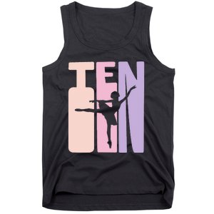 10th Birthday Gift Ballet Dancer 10 Years Old Ballerina Tank Top