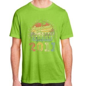 12th Birthday Gift Awesome Since February 2011 12 Year Old Adult ChromaSoft Performance T-Shirt