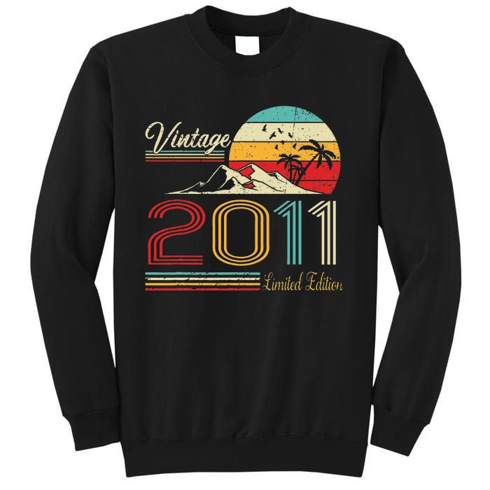 12th Birthday Gift Vintage 2011 Limited Edition 12 Years Old Tall Sweatshirt