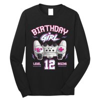 12Th Birthday  Gamer Level 12 Begins Video Games Girls Long Sleeve Shirt