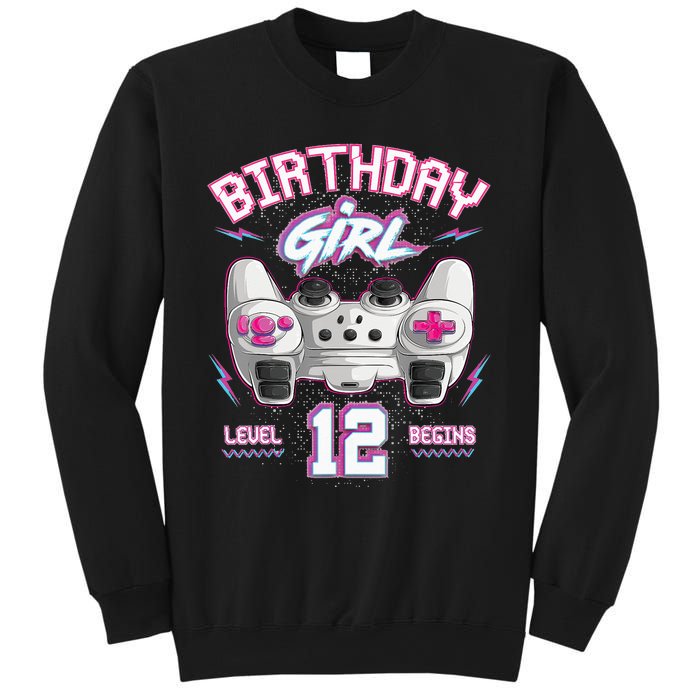 12Th Birthday  Gamer Level 12 Begins Video Games Girls Sweatshirt