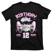 12Th Birthday  Gamer Level 12 Begins Video Games Girls T-Shirt