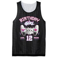 12Th Birthday  Gamer Level 12 Begins Video Games Girls Mesh Reversible Basketball Jersey Tank