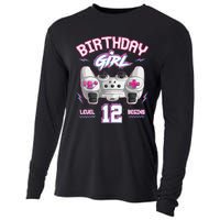 12Th Birthday  Gamer Level 12 Begins Video Games Girls Cooling Performance Long Sleeve Crew